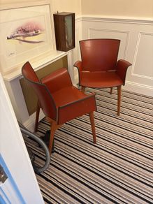Leather art deco chairs