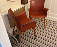 Leather art deco chairs