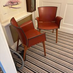 Leather art deco chairs