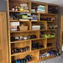 Oak veneered shelving unit Image 3