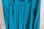Stunning Prima cobalt deep turquoise blouse size UK14 EU42 Postage included