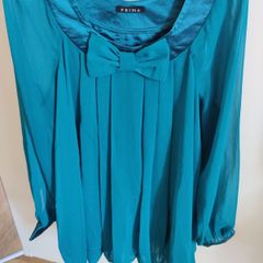 Stunning Prima cobalt deep turquoise blouse size UK14 EU42 Postage included