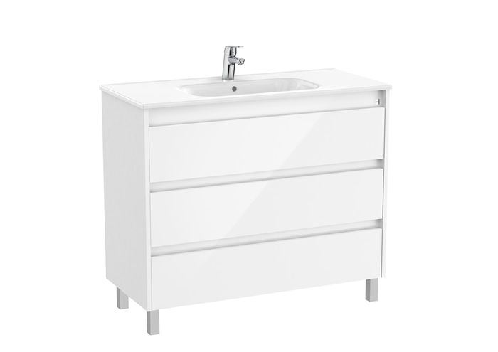 Roca Tenet floor standing 3 drawer unit and basin multiple colours see below 985x460x740