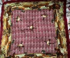 Large scarf with bird motif