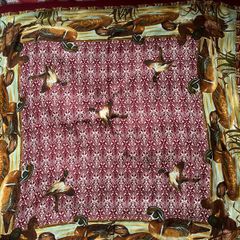 Large scarf with bird motif