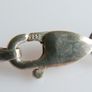 Vintage 925 Sterling Silver Necklace With N Pendant length 16" - 12,5g Image 7