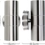 Modern Stainless Steel Outdoor Garden Up/Down Security Wall Light - IP44 Rated Image 8