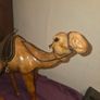 1960's Leather Wrapped Camel Statue Image 4
