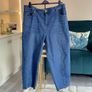 Ladies Simply Be Mid Blue Barrel Leg Jeans Image 6
