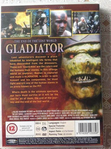 The Lost World : Gladiator  DVD.