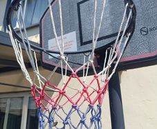 Basketball hoop and ball