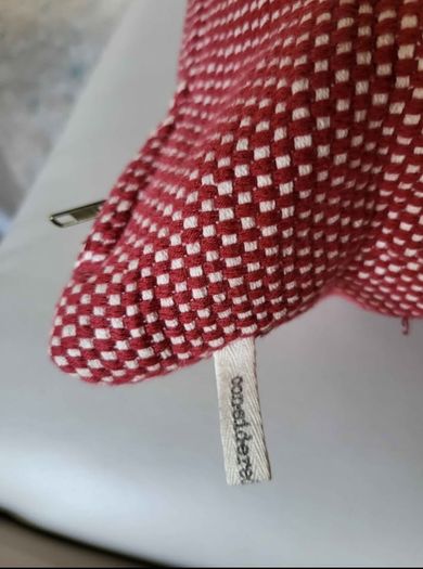 large red cushions