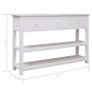 Sideboard White 115x30x76 cm Wood Image 9