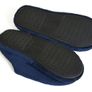 Navy Blue Fleece Slippers with Tartan Inner Lining - Size Medium 9/10 Image 2