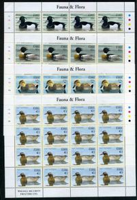 2004 Ireland Fauna and Flora (Native Ducks) Commemorative Stamps Sheetlet Plate 1A1A1A1A Mint Never Hinged (MNH)