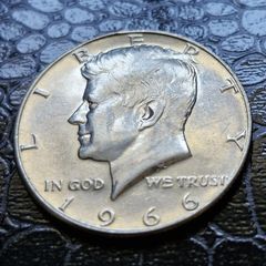 1966 United States "Kennedy Half Dollar" 40% Silver coin