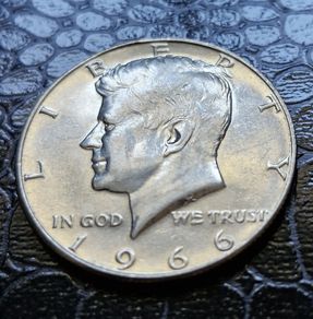 1966 United States "Kennedy Half Dollar" 40% Silver coin
