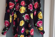 SOZI Garden Party floral on black dress Sz L (Fit 10-12 UK) - Rrp 199 (New)