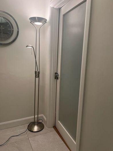 Tall Uplighter with reading lamp, dimmable