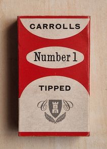Vintage 1960s Carrolls Number 1 Tipped Cigarette Box (Pack of 10) - With Foil