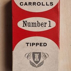 Vintage 1960s Carrolls Number 1 Tipped Cigarette Box (Pack of 10) - With Foil