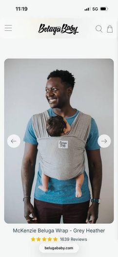 Beluga Baby Wrap - Grey Heather