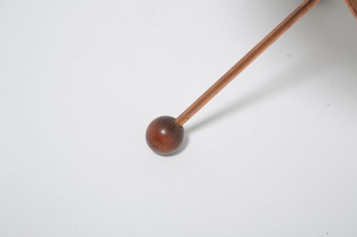 Vintage Tripod Side Teak and Copper Table by Albert Larsson for Alberts Tibro, 1950s