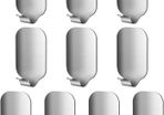 Self Adhesive Hooks - Pack of 10 Wall Door Hooks Stick On / Sticky Hooks for Bathroom Kitchen Hanging Coat Cloth Towel Key - Stainless Steel, Waterproof, No Nails