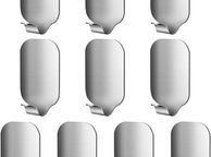 main image for ad Self Adhesive Hooks - Pack of 10 Wall Door Hooks Stick On / Sticky Hooks for Bathroom Kitchen Hanging Coat Cloth Towel Key - Stainless Steel, Waterproof, No Nails