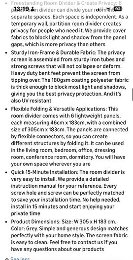 Panel Room Divider