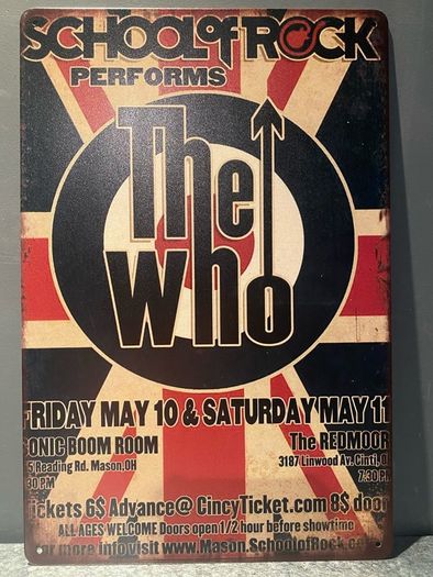 The Who Tin Metal sign