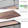 Wall Mounted Floating Shelves, Set of 3, Hanging Rustic Shelves Wire Frame for Bathroom Bedroom Living Room Kitchen, Home and Office Decor (FREE POSTAGE) Image 2