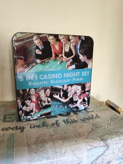 3in1 Casino Night Set Roulette Blackjack Poker Brand New