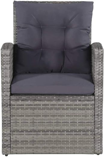 Garden Sofa, 18 Pieces Poly rattan garden furniture set