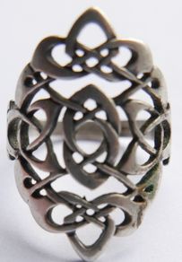 Vintage Hallmarked  Sterling Silver Celtic Knot Ring Size N1/2 - 3,83g