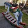 large Christmas rocking horse on a bow Image 5
