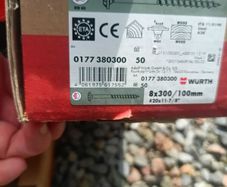 8x300mm /100mm insulation fixings