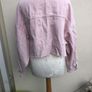 Misguided Pink Denim Crop Jacket Size 16 XL oversized Image 5
