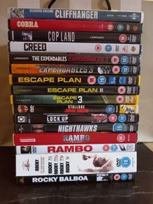 Sylvester Stallone Dvd Collection Bundle Action Drama Rocky Rambo Cobra ...