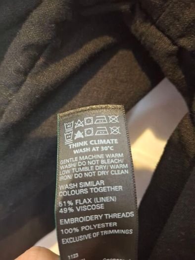 M&S Black linen blend Shirt 24