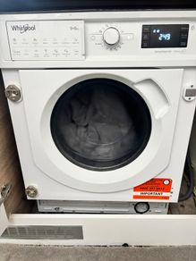 whirlpool built in washing machine