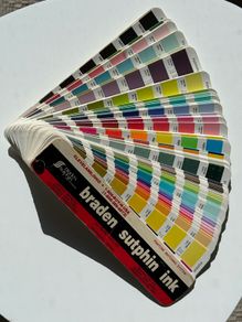 Rare Vintage Braden Sutphin Pantone Matching System Fan Deck-Cleveland, Ohio Ink Company