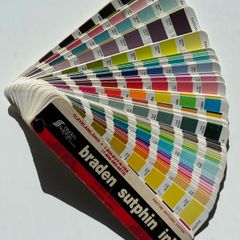 Rare Vintage Braden Sutphin Pantone Matching System Fan Deck-Cleveland, Ohio Ink Company