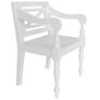 Batavia Chairs 2 pcs White Solid Mahogany Wood Image 2