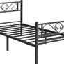 Single bed frame,  White or Black  bed frame, metal bed frame, Image 5