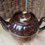 vintage ALB  teapot, Brown Betty, Redware Image 4