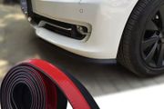 Universal Car Front Bumper Lip Splitter Spoiler Rubber Skirt Protector BodyTrim Bumper Lip Strip Car Side Lip Exterior Mouldings