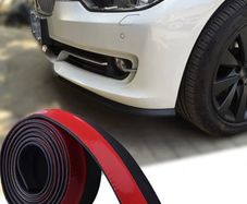 Universal Car Front Bumper Lip Splitter Spoiler Rubber Skirt Protector BodyTrim Bumper Lip Strip Car Side Lip Exterior Mouldings