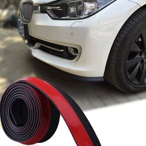 Universal Car Front Bumper Lip Splitter Spoiler Rubber Skirt Protector BodyTrim Bumper Lip Strip Car Side Lip Exterior Mouldings