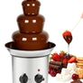 Chocolate Fountain 4 Tier Chocolate Fountain Machine Chocolate Fountain Fondue Set Electric Electric Chocolate Melting Machine Fondue Maker Fountain UK Plug 220V Image 2